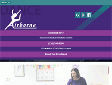 Tablet Screenshot of airbornedance.com